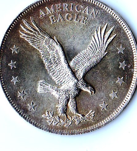 thumbnail image 2 of 1/4 Oz .999 Fine Silver Round – GSM Eagle Flag Design – .25 Oz Silver Bullion – 2025 2 of 6